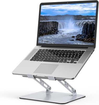Gogoonike Laptop Stand for Desk, Adjustable Laptop Riser, Metal Foldable Compute