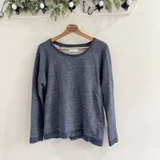 Everlane Blue Terry Crew Neck Sweatshirt Medium CP