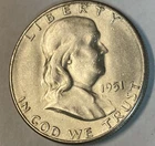 (H) Tough Mint Mark BU 1951 S Benjamin Franklin Half Bid Bid Bid! Combine Ship