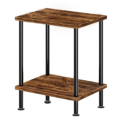 Simple Trending Side Table, Small End 15.75'' x 11.8'' x 21.5'', Rustic Brown