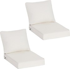 Outdoor Deep Seat Cushions Set of 2, 24 X 24 X 6 Inches Waterproof