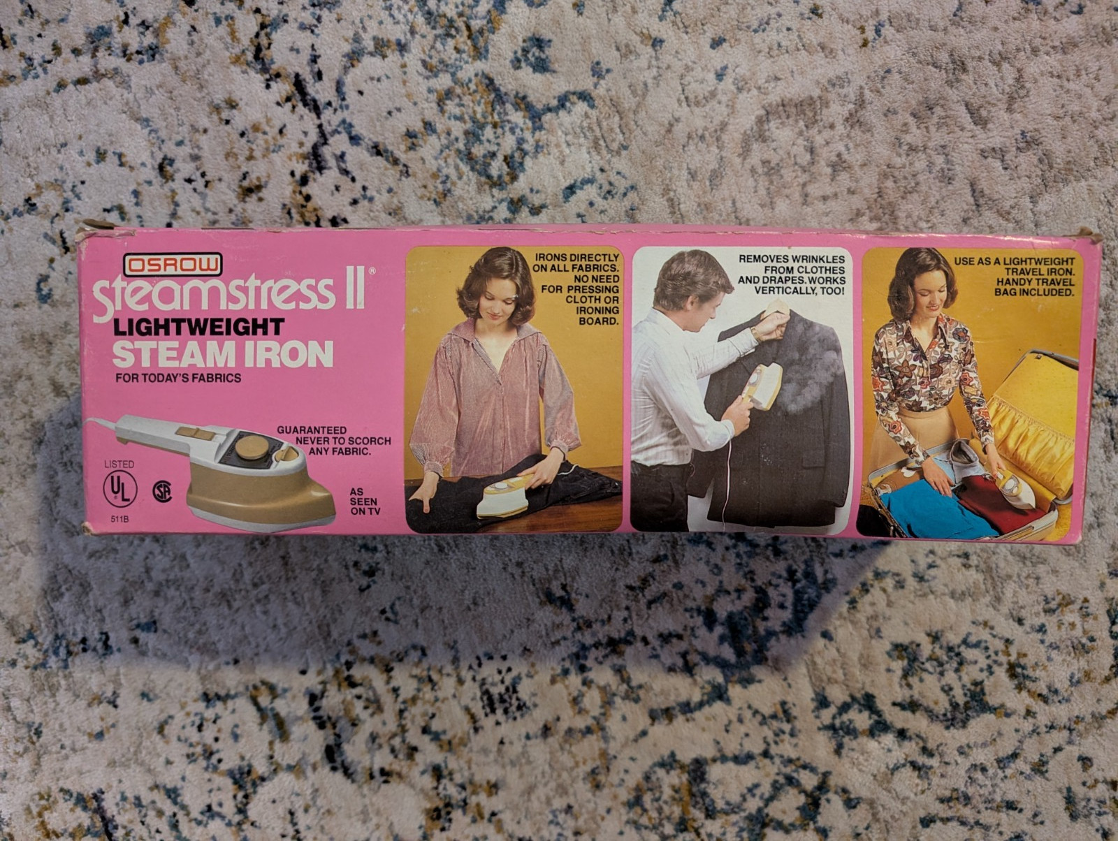 Steamstress II Osrow Vintage Steam Iron in Original Box Complete Movie Prop