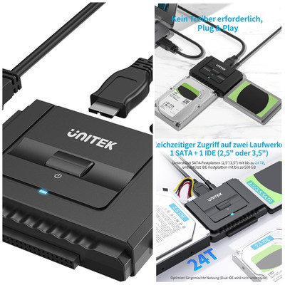 USB 3 0 zu IDE SATA Konverter Externe Festplattenadapter 2 5 3