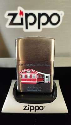 ZIPPO 2007 The Congress Street Diner Lighter. Brushed Chrome. Mint Condition