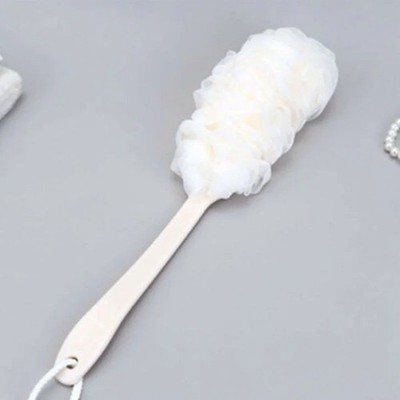 Long Handle Bath Brush - Soft Mesh Back Scrubber Shower Loofah Body Puff