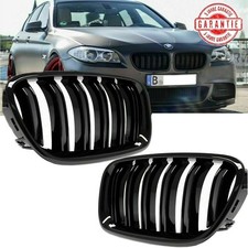 SET Doppelsteg K�hlergrill Grill Schwarz Glanz f�r BMW 5er F10 F11 auch M M5