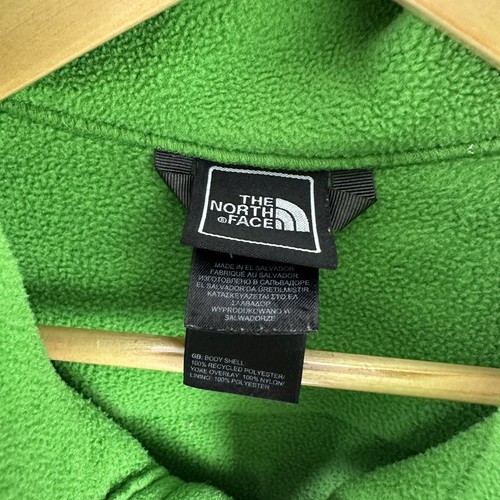 THE NORTH FACE Denali Boys Youth Full Zip Gray Green Fleece Jacket Size Large - Picture 3 of 13