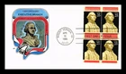 US COVER EXECUTIVE BRANCH BICENTENNIAL FDC BLOCK OF 4 HOUSE OF FARNAM