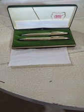Vintage Cross 10k GF Pen And Pencil Set In Original Box 1970's