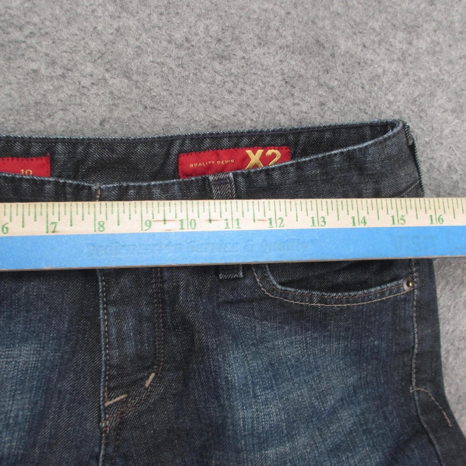 X2 Jeans Womens 6R Blue Dark Wash Bootcut Stretch Denim Five Pocket Full Length - Image 3 of 4