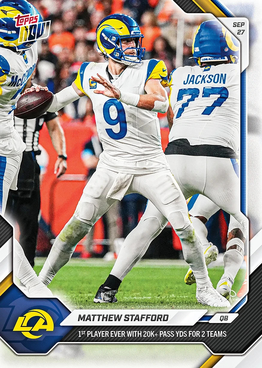 Matthew Stafford 2026 NFL Topps NOW Card #36 Los Angeles Rams - PRESALE