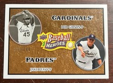 Bob Gibson Jake Peavy 2008 Upper Deck Baseball Heroes Brown Insert SP /149 #184