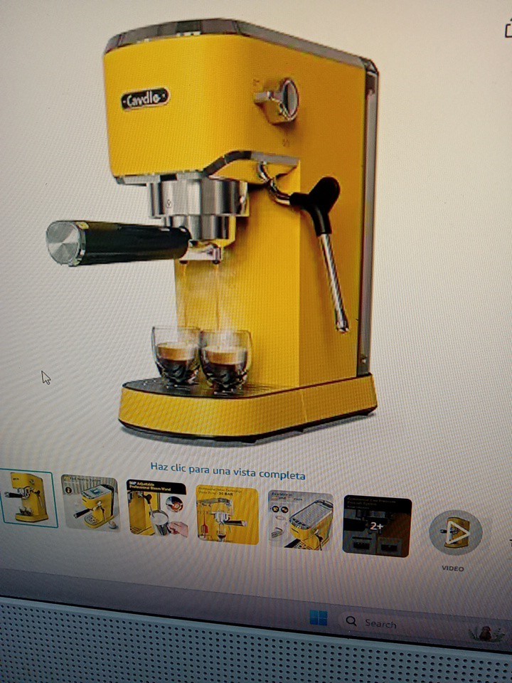 With Milk Frother Steam Yellow