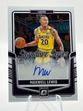 2023-24 Donruss Optic - Signature Series Maxwell Lewis #SS-LEW (AU, RC) Lakers
