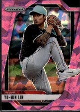 2025 Panini Prizm #178 Yu-Min Lin Pink Ice Prizms