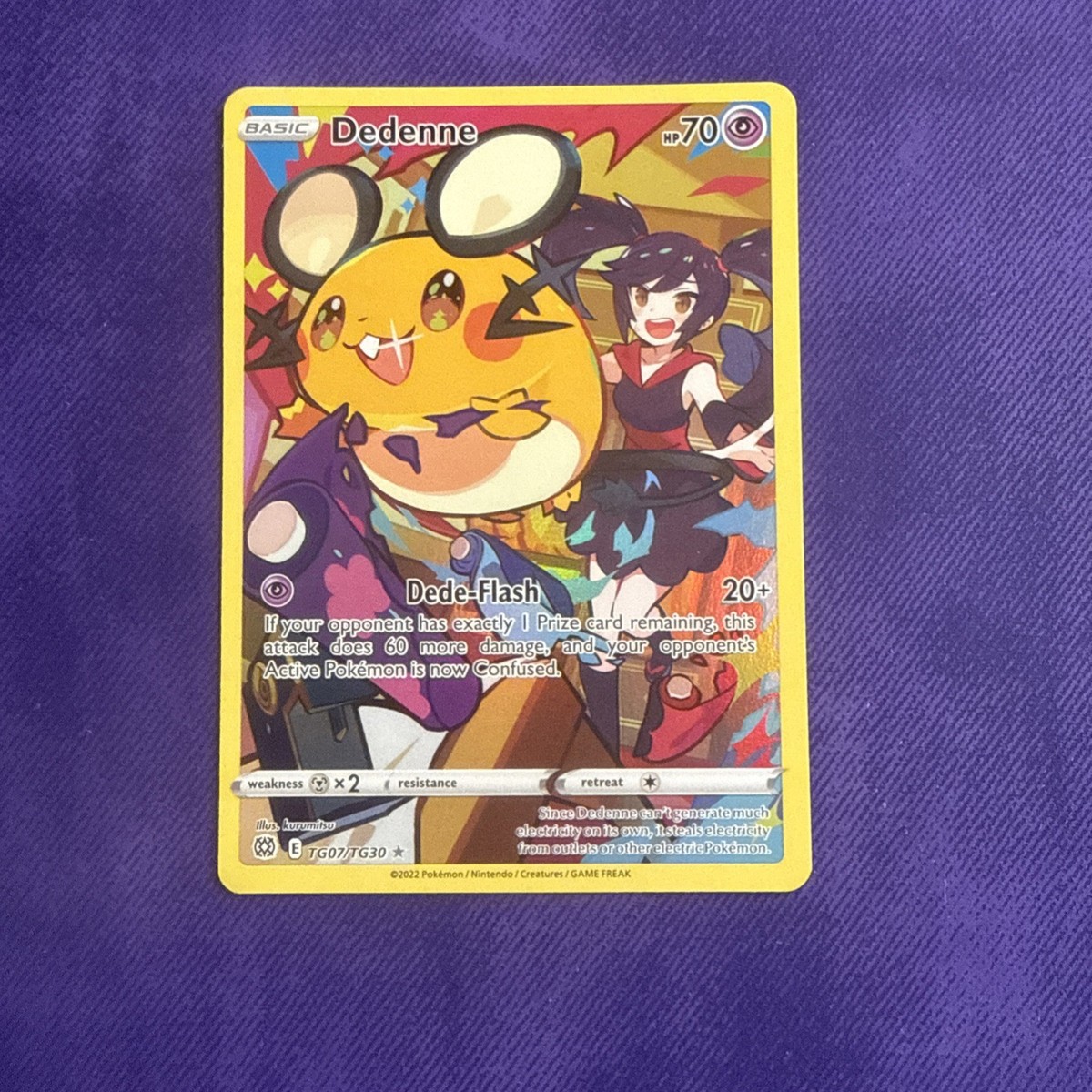 pokemon tcg brilliant stars single cards tg07 tg30 dedenne card TG07/TG30 - - Trainer Gallery really capturing the appeal of the diminuitive Dedenne perfectly Dedenne | Brilliant Stars Trainer