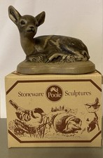 Stoneware Poole Sculpture - Fawn - Perfect Condition with Original Box