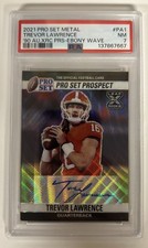 2021 Pro Set 5/25 Trevor Lawrence Auto “Ebony Wave” Prism PSA 7