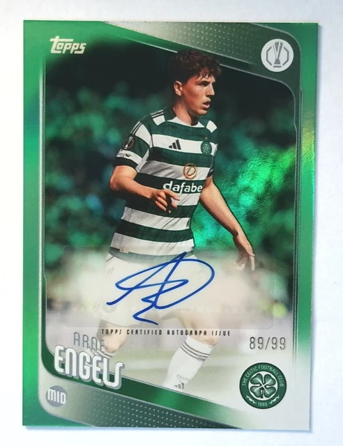 Arne Engels Green Auto /99 2025-26 Topps Chrome Uefa Club Competitions