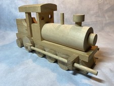 Gro&szlig;e XL Dampflok - Massivholz Handarbeit (35 Cm) Eisenbahn Holz Lok