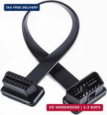 Low Profile OBD 2 OBD ii Male to Female Ribbon Extension Diagnostic Cable 16pins