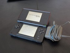 Nintendo DS Lite Crimson Handheld System Red/Black 1 Year Warranty W/ Charger 