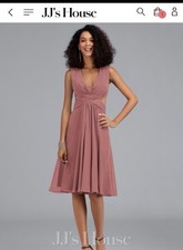 JJ's House Dusty Rose Sleeveless Chiffon Bridesmaid Dress