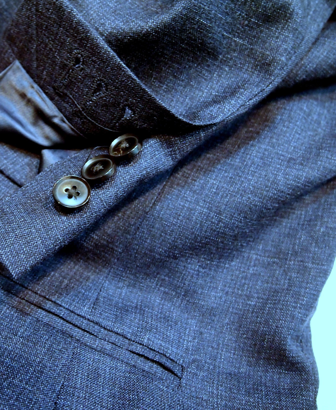 REISS DUNN Wool Notch Lapel 2 Button Textured Blazer  NWT 42R $510 image 8