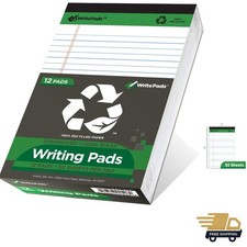 White Legal Pads Writing Pads Recycled Paper 5"x8" Narrow Ruled Lined Paper S...