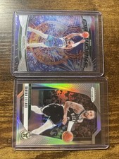 2024-25 Panini Prizm #90 Damian Lillard Prizms Silver Milwaukee Bucks + Firework