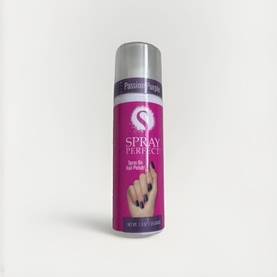 Spray Perfect Spray-On Nail Polish Passion Purple Color 1.3 oz Easy Application