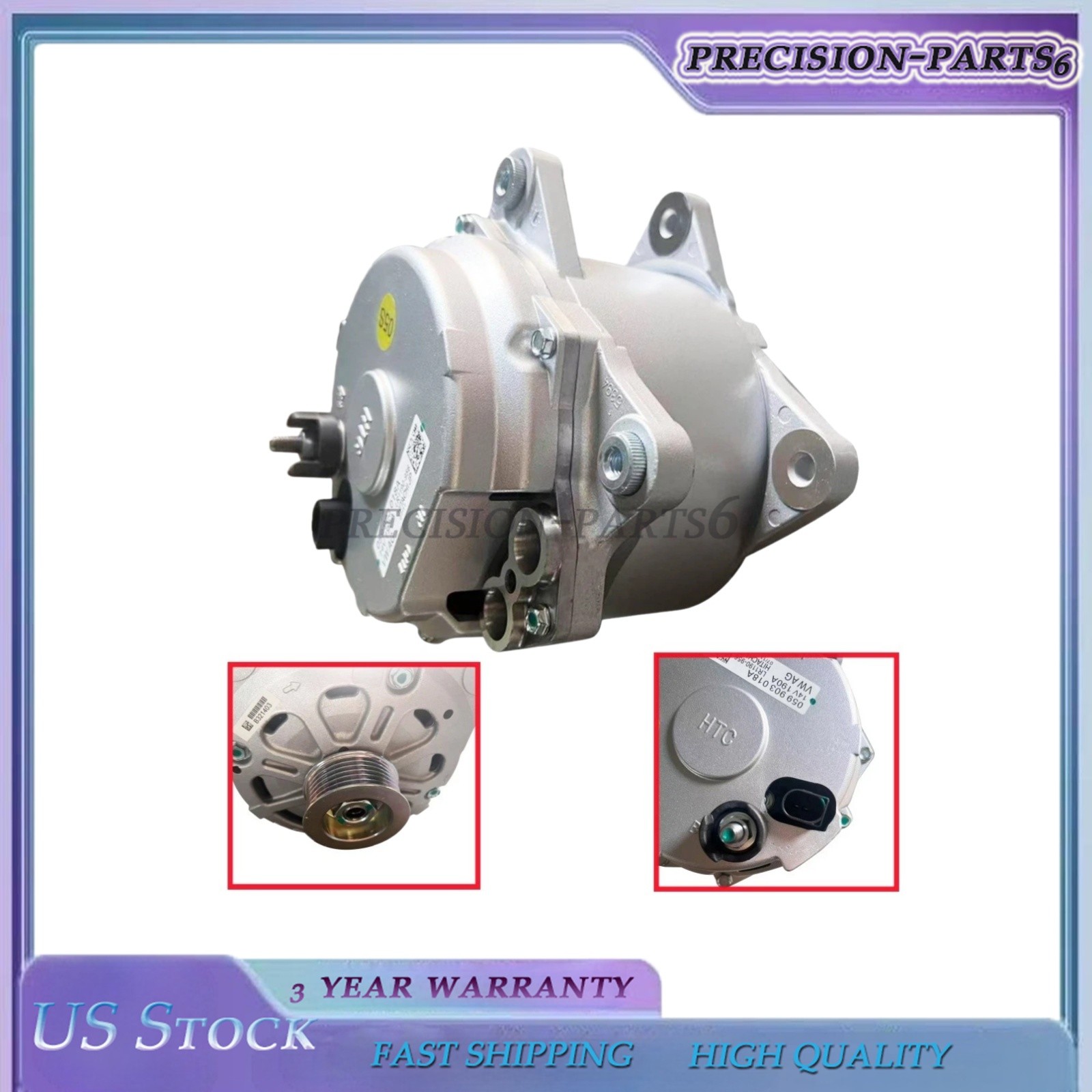 Alternator Generator 07C903021J Fits Bentley Continental GTC 2003-18 Engine