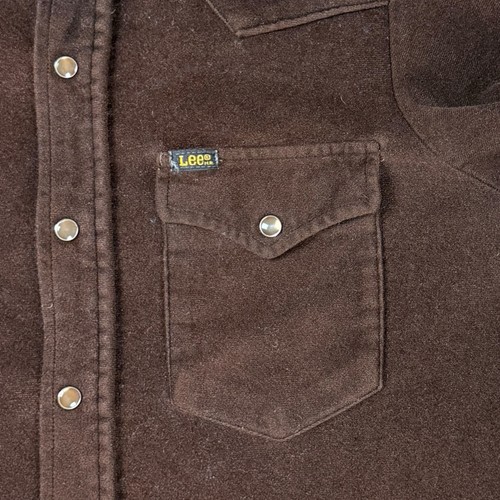 Lee VTG 90s Sawtooth Pearl Snap Western Shirt L Country USA Cowboy Rodeo Ranch - Picture 2 of 13