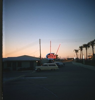 SV-1 Stereo Slide 1950s RK Panama City THE TRADE WINDS Motel Neon Sign 007a