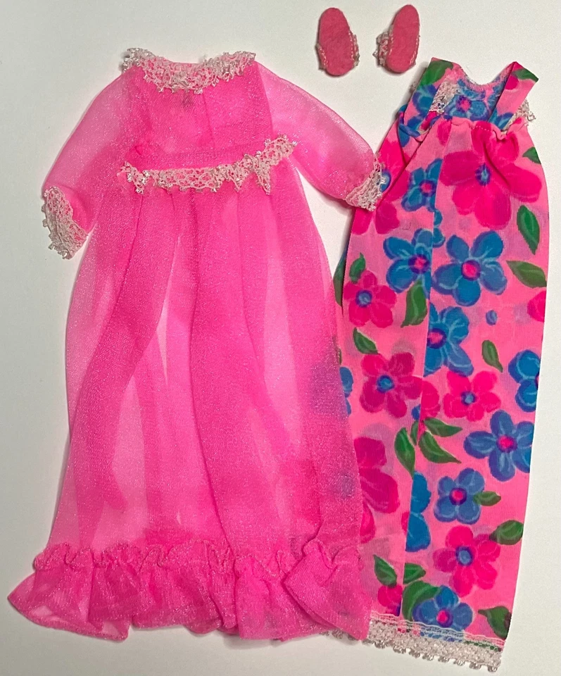 🌸 Vintage Francie 1968 Night Blooms #1212 Fashion NM/M Complete HTF Slippers 🌙 - Image 2 of 4