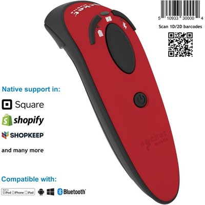 Socket Mobile DuraScan D740 Universal Barcode Scanner Red CX37402392