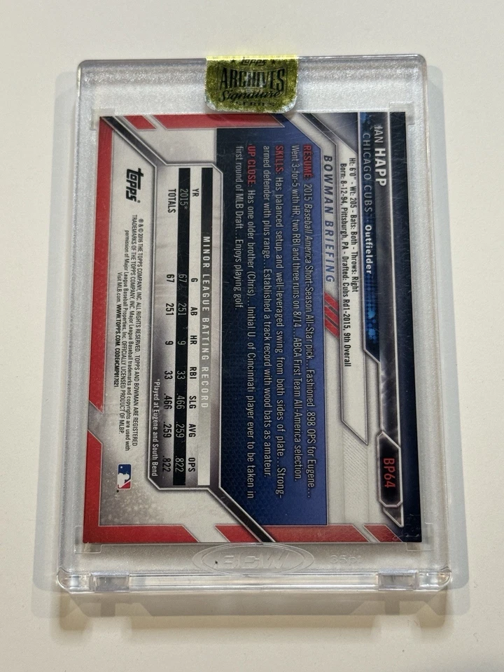 2017 Topps Archives Signature Series - Active Player Edition Buybacks Ian Happ - Image 2 of 4