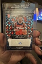 2024-25 Panini Mosaic - Rookie Scripts AJ Johnson #RS-AJJ Genesis Prizm (AU, RC)