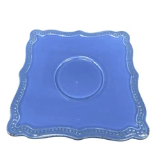 Pierre Deux Blue Square Dish Saucer Ceramic Made In Portugal Dish Plate Vintage