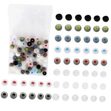 60Pack Earbuds Replacement Tips Silicone 3 Sizes S/M/L 10 Colors