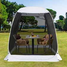 LEEDOR Pop Up Screen House, 6-10-15 Person Outdoor Screen Tent，Camp... Fa