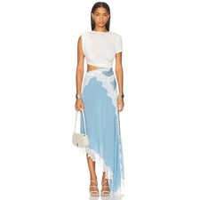Christopher Esber Verve Twisted Tee Dress In Cielo Blue & Multi Aus 4/us 0