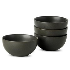 Cereal Bowls, 24 oz Soup Bowls Ceramic Bowls Set for Set of 4 Matte Black