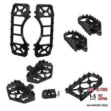 MX Wide Floorboards Front Foot Pegs Brake Pedal Cover Shifter Peg All Black