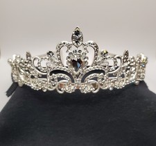 Makone Women's/ Girl's Queen Or Princess Crown / Tiara 01 Silver Used