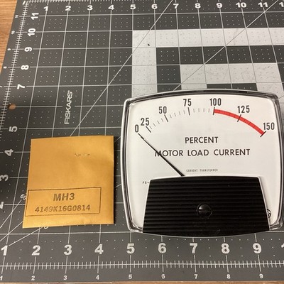 YOKOGAWA 150 PERCENT MOTOR LOAD CURRENT ANALOG PANEL METER (LPW73Y)