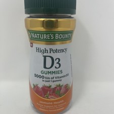 Nature's Bounty Vitamin D 5000 IU Vitamin D3 High Potency Immune - Exp 06/2026
