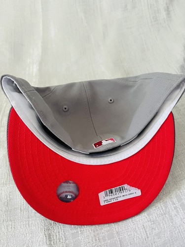 New Era Montreal Expos Patch Jordan Cool Grey Infrared 59Fifty 5950 7 1/2 Hat - Picture 4 of 4