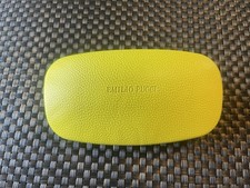 Emilio Pucci Yellow Textured Sunglass Case