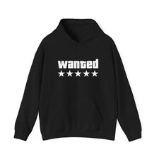 Wanted Five Stars GTA Graphic Hoodie Unisex Heavy Blend™ Hooded Sweatshirt